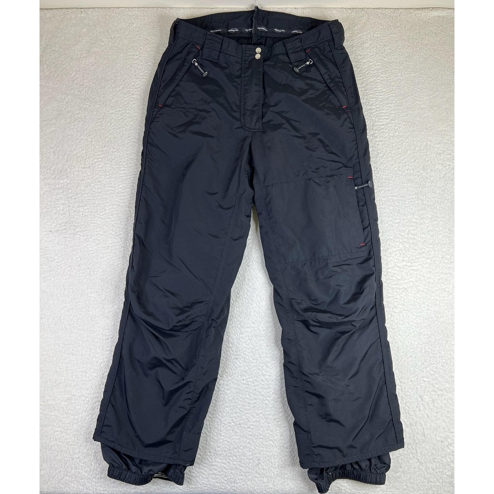 Obermeyer Snow Pants Womens 12 Black Insulated Ski Winter Zip Pockets AC 03173